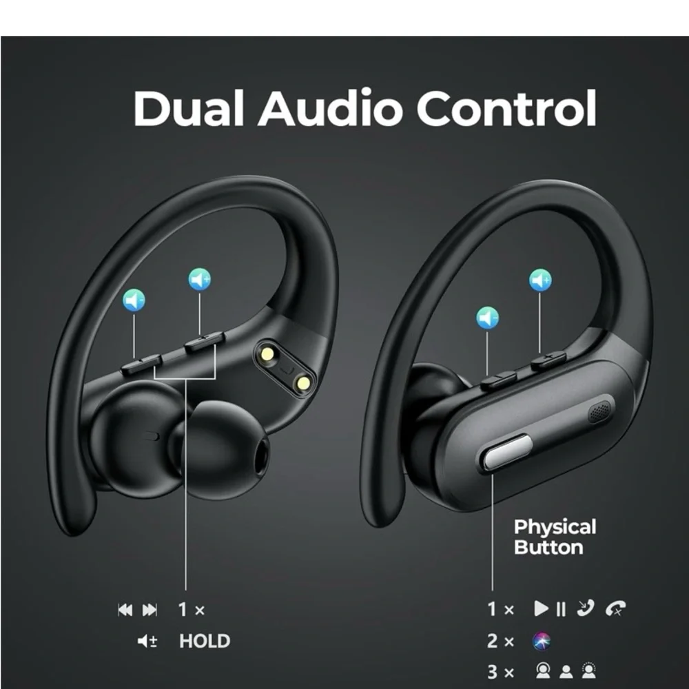 Wireless Black Earbuds with Charging Case